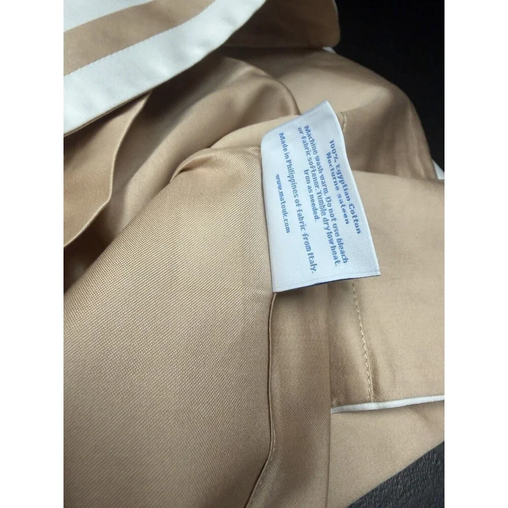Matouk Alessandra Full/Queen Duvet + 2 Euro Shams Ambrosia/Bone NEW Sateen